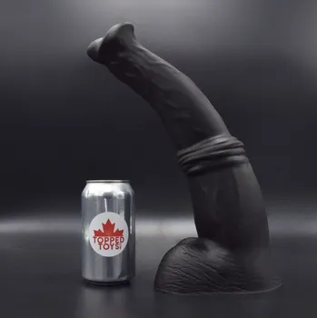 Dildo Topped Toys Pegasus 105 Obsidian, prémiové silikonové dildo 33,7 x 8,4 cm