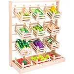 small foot Dřevěný prodejní stojan s přepravkami