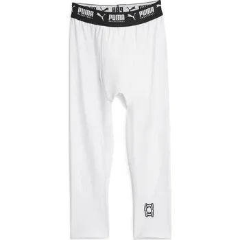 Dámské kalhoty Pánské legíny PUMA HOOPS TEAM 3/4 TIGHT BASELAYER 67663402 PUMA WHITE XL