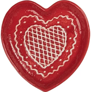 Talíř Clayre & Eef - Keramický dezertní talíř GINGERBREAD HEART 6CE2359