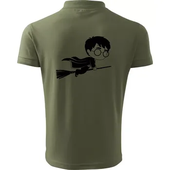 Pánská košile Harry obrázek na koštěti - Polokošile pánská Pique Polo 203 - 5XL ( Khaki )