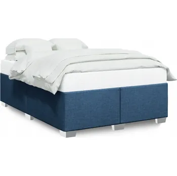 Postel Rám postele modrý 140x190 cm, polyesterová tkanina