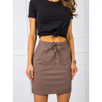 Dámská sukně Hnědá basic sukně RV-