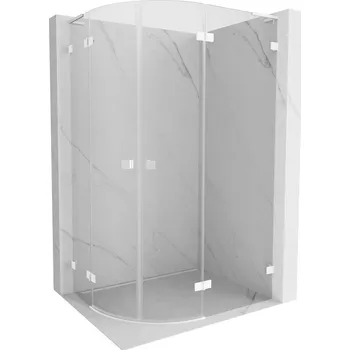Mexen Lunar L oblouková sprchová kabina výklopná pravá 100 x 90 cm, transparentní, bílá - 833L-100P-090L-20-00 Sprchové kouty
