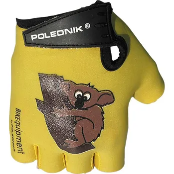 Cyklistické rukavice Polednik Dětské cyklistické rukavice Poledník Baby New SF yellow/koala Velikost: 3