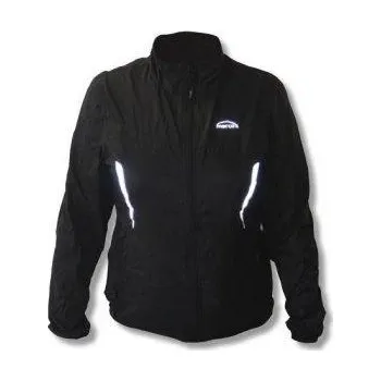 Cyklistická bunda Dámská lehká sbalitelná bunda Mercox Irbis cyklistika i běh černá Velikost: 44