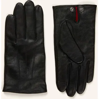 Módní doplněk Hugo Pánské Kožené Rukavice Jaan, černá, 10