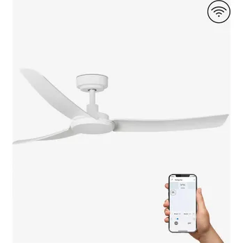 Domácí ventilátor FARO SIROS, bílá, stropní ventilátor s DC motorem SMART