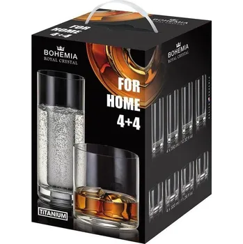Sklenice Sklenice Bohemia Royal Crystal Sklenice 8 ks FOR HOME
