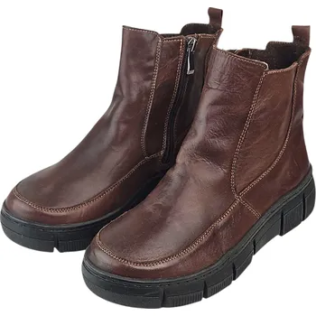 Dámská zimní obuv S 2734 - 330 Dámské kožené kotníkové zdravotní boty se zipem, doprodej 37