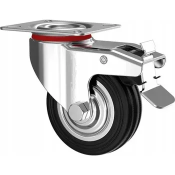 Pojezdové kolečko OTOČNÉ TRANSPORTNÍ KOLEČKO S BRZDOU 75mm KOVOVÉ KOLO DO VOZÍKU