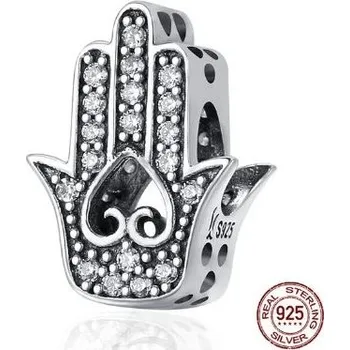 Korálek Prosperk Korálek stříbrný na náramek ruka Fatimy S3993