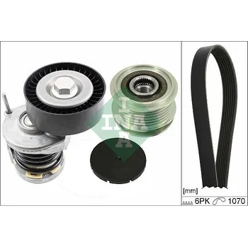 INA 529 0475 20 Sada žebrovaných klínových řemenů (529047520)