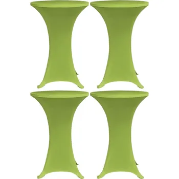 Potah na židli zahrada-XL Strečový návlek na stůl 4 ks 80 cm zelený 279089