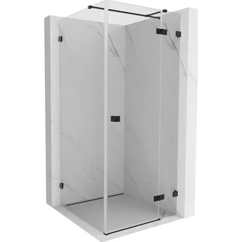 Mexen Lunar T sprchový kout výklopný pravý 110 x 110 cm, transparentní, černý - 834T-110-110-70-00-P Sprchové kouty