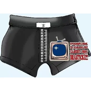 Trenýrky Trenky s metrem-Upozorňujeme,že násled.. - XXL černá