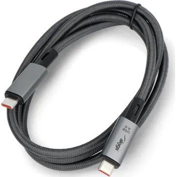 Datový kabel USB C 4.0 - USB C 4.0 - 240W - 1m kabel - Akyga AK-USB-45