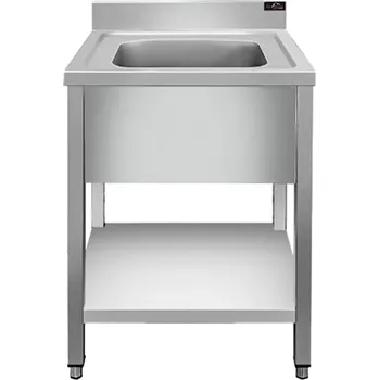 Nerezový dřez DASgastro Nerezový dřez se spodní policí 0,7 m - 1 umyvadlo, hloubka 60 cm