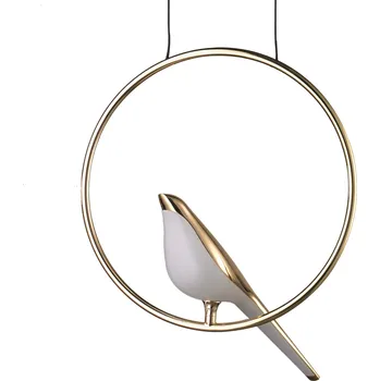 Závěsné LED svítidlo TIT zlaté 35 cm moderní do obýváku a nad kuchyňský ostrůvek Step into Design