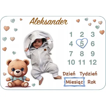 Obraz FOTO DEKA SE JMÉNEM DÍTĚTE PODLOŽKA NA FOTKY PRO DĚTI + RÁMEČKY