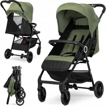 Kočárek Sportovní kočárek lehký kočárek do 22 kg Lorelli Noir zelený, váží pouze 5 kg