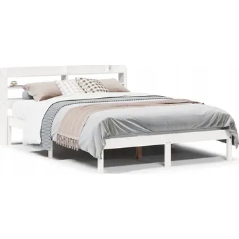 Postel Skládací dřevěná postel 140x200 bílá