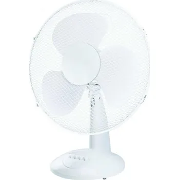 Domácí ventilátor ACA Lighting stolní kulatý ventilátor, bílá, 40cm, AC 45W FANTPWH30