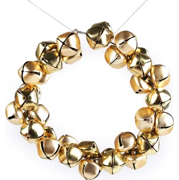 Výtvárné potřeby Věneček z rolniček Ø17 cm - mat a lesk, barva 2 zlatá