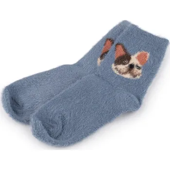 Dětské ponožky teplé pes, barva 4 modrá jemná