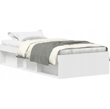 Postel Jednolůžko imitace dřeva 100x200 bílé