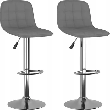 Barová židle Barová Židle odstíny šedé 105 cm látka