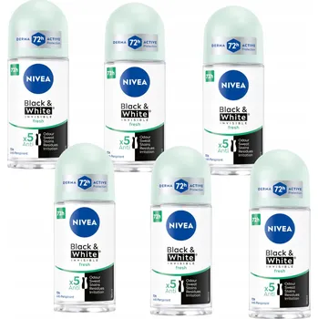 Kuličkový antiperspirant NIVEA Black&White 50 ml x6 (6 kusů)