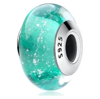 Korálek Prosperk Korálek stříbrný na náramek Tyrkys S5109