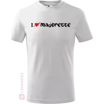 I love Majorette, dětské, bílá, 158 (Tričko pro mažoretky)