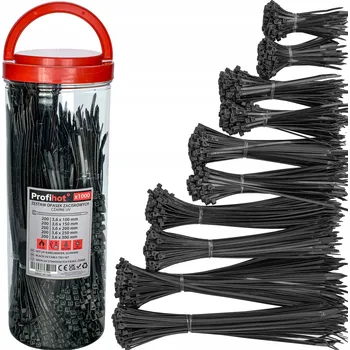 Stahovací páska Stahovací pásky kabelových stahovacích stahovací pásky3,6 mm, UV černé, 1000 ks