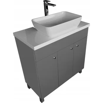 Koupelnový nábytek Skříňka s umyvadlem Paplinskimoebel grafitová 80x40x84 cm