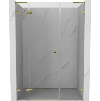 Sprchové dveře Mexen Lunar L sprchové dveře výklopné levé 135 cm, průhledné, zlaté - 834SL-135-050-50-00-L Sprchové dveře