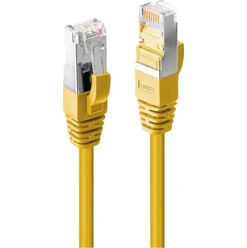 Datový kabel LINDY 47865 RJ45 síťové kabely, propojovací kabely CAT 6A S/FTP 3.00 m žlutá 1 ks