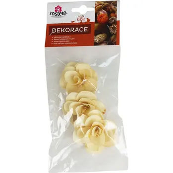 umělá květina Dekorace - Palm Deco Rose 6 cm - 3 ks