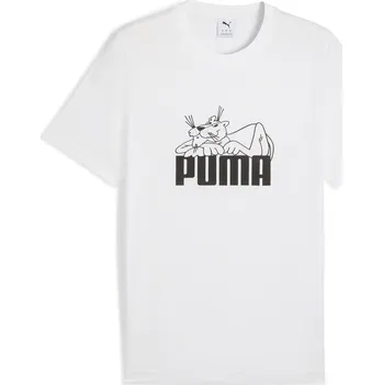 Pánské tričko Pánské triko PUMA GRAPHIC SUPER PUMA TEE 63208702 PUMA WHITE XL