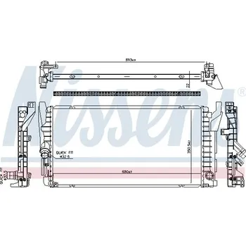 Chladič motoru NISSENS 606385 Chladič, chlazení motoru (606385)