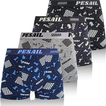 Pánské spodní prádlo PÁNSKÉ KLASICKÉ BAVLNĚNÉ BOXERKY SADA 4 KUSY BAREVNÉ *L
