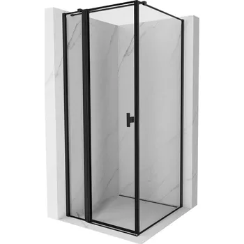 Mexen Mist T sprchový kout výklopný levý 70 x 70 cm, černý rám, černý - 8A4T-070-070-70-70-L Sprchové kouty