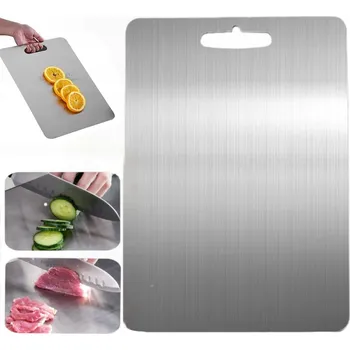 Kuchyňské prkénko TITANOVÉ PRKÉNKO NA KRÁJENÍ, PRKÉNKO NA KRÁJENÍ Z NEREZOVÉ OCELI 46x30 cm