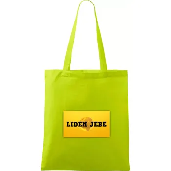 Lidem jebe - Taška bavlněná - 42 x 38 cm ( Limetková )