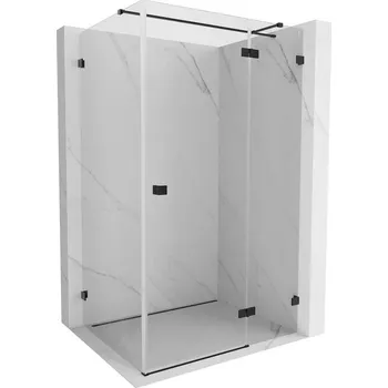 Mexen Lunar T sprchový kout otočný pravý 130 x 70 cm, transparentní, černá - 834T-130-070-70-00-P Sprchové kouty