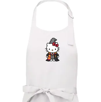 Kuchyňská zástěra Harry kitty - Pánská zástěra na vaření - Univerzální velikost ( Bílá )