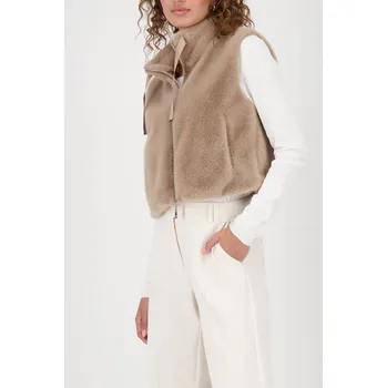 Dámský kabát Vesta Monari 8770 béžová na zip do pasu Velikost: 42