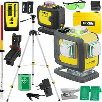 Měřící laser Nivel System CL4D-G Zelený křížový laser - sada