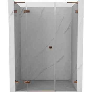 Sprchové dveře Mexen Lunar L sprchové dveře výkyvné levé 120 cm, transparentní, růžové zlato - 834SL-120-050-60-00-L Sprchové dveře